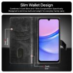 Shock Proof Flip Cover Back Case for Samsung Galaxy A15 5G | Magnetic Wallet Leather Case with Stand - Image 6