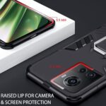 kelpuj Shock Proof Back Case Cover for 1+ OnePlus 10R 5G | 10R Prime 5G (Armor | Hybrid PC + TPU | Full Protection with Ring Holder Kickstand | Carbon Black) - Image 4