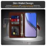 Shock Proof Flip Cover Back Case for Realme P3 Ultra 5G | Magnetic Wallet Leather Case with Stand - Image 4