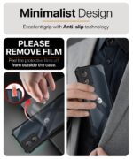 kelpuj TPU+PC Shock Proof Clear Protective Back Case for Motorola Moto E13 - Airedge Technology | 360 Degree Camera Protection | Transparent Hybrid Back Case Mobile Cover - Black - Image 6