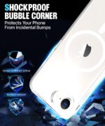 Ultra-Hybrid Back Case Cover for iPhone 16e Compatible with MagSafe | Drop and Camera Protection | Shock Proof Crystal Clear Mobile Back Case (PC+TPU, Transparent) - Image 4