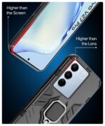 Shock Proof Back Case Mobile Cover for Vivo V27 | V27 Pro 5G | Back Cover Case (Tough Armor | Hybrid PC + TPU | Ring Holder & inBuilt Kickstand | Black) - Image 8