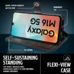 Shock Proof Flip Cover Back Case for Samsung Galaxy M16 5G | Magnetic Wallet Leather Case with Stand - Image 8