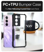 Shock Proof Clear Protective Back Case for Realme C75 5G | Realme C73 5G | Realme Narzo 80 Lite 5G | 360 Degree Camera Protection | Transparent Hybrid Back Case Mobile Cover - Black - Image 6