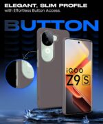 Slim Frameless Back Cover for iQOO Z9s 5G | Vivo V40e 5G | Ultra Thin Lightweight Design & Camera Protection | Soft Matte Silicone Flexible Mobile Case (Grey) - Image 6