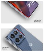 Transparent Back Cover Case for Motorola Moto Edge 60 Stylus 5G | Raised Bumps for Full Device & Camera Protection Shockproof TPU Silicone Back Case Mobile Cover Transparent - Image 5