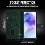 Shock Proof Flip Cover Back Case for Samsung Galaxy A55 5G | Magnetic Wallet Leather Case with Stand - Image 6
