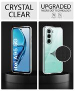 Transparent Back Cover Case for Itel A95 5G | Raised Bumps for Full Device & Camera Protection Shockproof TPU Silicone Back Case Mobile Cover Transparent - Image 3