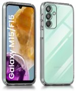 Ultra-Hybrid Clear Back Case Cover Designed for Samsung Galaxy M15 5G | Galaxy F15 5G | Sleek Hard Back | Cushion Edge Technology Shockproof Drop & Camera Protection Bump Transparent - Image 2
