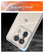 Crystal Clear Transparent Back Cover Case Compatible with Motorola Moto Edge 50 Ultra Shockproof Flexible TPU Silicone Case with Full Body & Camera Protection Transparent - Image 5