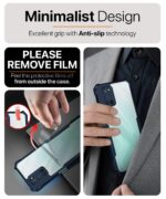 Shock Proof Clear Back Case Mobile Cover for Oppo A52 (Hard | Hybrid PC + TPU | Full Armour Device & Camera Protection - Blue - Image 5