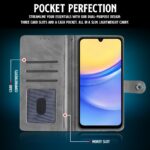 Shock Proof Flip Cover Back Case for Samsung Galaxy A15 5G | Magnetic Wallet Leather Case with Stand - Image 6