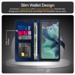 Shock Proof Flip Cover Back Case for Motorola Moto G35 5G | Magnetic Wallet Leather Case with Stand - Image 4