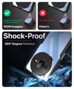 Shock Proof Clear Back Case Mobile Cover for Mi Redmi A3 | Redmi A3X | Poco C61 (Hard | Hybrid PC + TPU | Full Armour Device & Camera Protection | Black) - Image 6