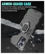 Shock Proof Back Cover for iQOO Z9 Lite | Vivo T3 Lite 5G | Y18t | Y18 | Y18e | Y03 | Y28s | Y37 | Mobile Case (Tough Armor | Hybrid PC + TPU | Ring Holder & in-Built Kickstand | Black) - Image 8