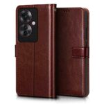 Shock Proof Flip Cover Back Case for Oppo F25 Pro 5G | Magnetic Wallet Leather Case with Stand - Image 4