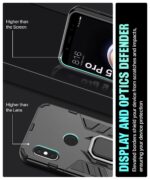 Shock Proof Back Case Mobile Cover for Xiaomi MI Redmi Note 5 Pro | Back Cover Case (Tough Armor | Hybrid PC + TPU | Ring Holder & in-Built Kickstand | Black) - Image 5