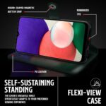 Shock Proof Flip Cover Back Case for Samsung Galaxy A22 5G | Magnetic Wallet Leather Case with Stand - Image 8