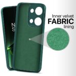 Back Cover for 1+ OnePlus Nord 3 5G | Ultra Slim Soft Rubberised Case | Inner Velvet Fabric Lining | Matte Silicone Flexible Mobile Case | Camera Protection - Green - Image 3