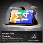 Shock Proof Flip Cover Back Case for Samsung Galaxy M14 4G | Magnetic Wallet Leather Case with Stand - Image 5