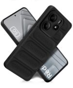 Ultimate Silicone Back Cover Case for Redmi Note 14 5G | Heat Dissipation Thin Soft TPU | 360? Camera Protection | Breathable Cooling Holes ? Pitch Black - Image 2