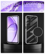 Crystal Clear Transparent Back Cover Case Compatible with Oppo A3 Pro 5G & Oppo K12x 5G Shockproof Flexible TPU Silicone Case with Full Body & Camera Protection Transparent - Image 4