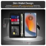 Shock Proof Flip Cover Back Case for Motorola Moto Edge 50 Fusion 5G | Magnetic Wallet Leather Case with Stand - Image 4