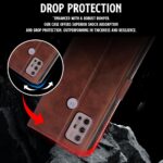 Shock Proof Flip Cover Back Case for Motorola Moto G30 | Magnetic Wallet Leather Case with Stand - Image 4