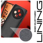 Back Cover for Oppo F27 5G | Ultra Slim Soft Rubberised Case | Inner Velvet Fabric Lining | Matte Silicone Flexible Mobile Case | Camera Protection - Black - Image 3