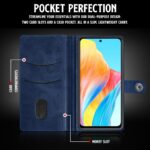 Shock Proof Flip Cover Back Case for Oppo F23 5G | Magnetic Wallet Leather Case with Stand - Image 4
