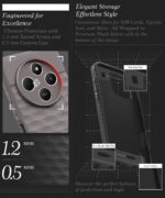 Back Cover for Redmi A4 5G | Poco C75 | 14C 5G | Poco M7 with Hexa Cube Design | Ultra Slim Rubberised Case | Inner Velvet Fabric | Silicone Flexible Mobile Case | Camera Protection - Grey - Image 5