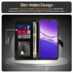 Shock Proof Flip Cover Back Case for Oppo A5 Pro 5G | Magnetic Wallet Leather Case with Stand - Image 3