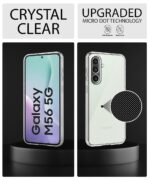 Transparent Back Cover Case for Samsung Galaxy M56 5G | Galaxy F56 5G | Raised Bumps for Full Device & Camera Protection Shockproof TPU Silicone Mobile Case Transparent - Image 4