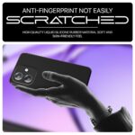 kelpuj Back Cover for Oppo A3x 5G | A3x 4G | A3 5G | Ultra Slim Soft Rubberised Case | Inner Velvet Fabric Lining | Matte Silicone Flexible Mobile Case | Camera Protection - Black - Image 8