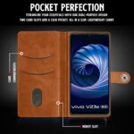 Shock Proof Flip Cover Back Case for Vivo V23E 5G | Magnetic Wallet Leather Case with Stand - Image 4