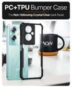 Shock Proof Clear Back Case Mobile Cover for Oppo A79 5G (Hard | Hybrid PC + TPU | Full Armour Device & Camera Protection | Black) - Image 5