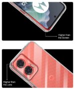 Transparent Back Cover Case for Compatible with Motorola Moto G35 5G | Raised Bumps for Full Device & Camera Protection Shockproof TPU Silicone Back Case Mobile Cover Transparent - Image 6