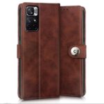 Shock Proof Flip Cover Back Case for Redmi Note 11T 5G | Magnetic Wallet Leather Case with Stand - Image 3
