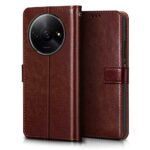 Shock Proof Flip Cover Back Case for Mi Redmi A3 | Magnetic Wallet Leather Case with Stand - Image 4
