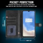 Shock Proof Flip Cover Back Case for Oneplus 7T | Magnetic Wallet Leather Case with Stand - Image 4