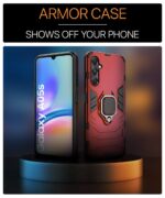 Shock Proof Back Case Mobile Cover for Samsung Galaxy A05S 5G | Galaxy M14 4G | Back Cover Case (Tough Armor | Hybrid PC + TPU | Ring Holder & in-Built Kickstand | Red) - Image 6