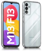 Ultra-Hybrid Crystal Clear Back Case Cover for Samsung Galaxy M13 | F13 4G | Hard Back | Slim Fit Shockproof Design | Camera Protection Bump | Back Cover Case (PC,TPU | Transparent) - Image 2