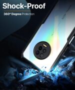 Shock Proof Clear Back Case Mobile Cover for Infinix Note 7 (Hard | Hybrid PC + TPU | Full Armour Device & Camera Protection | Black) - Image 4