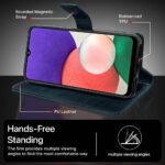 Shock Proof Flip Cover Back Case for Samsung Galaxy A22 5G | Magnetic Wallet Leather Case with Stand - Image 8