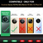 Back Cover for Realme Narzo 70 | Narzo 70 Pro | 12 Plus | P1 5G | Slim Soft Rubberised Case | Inner Velvet Fabric Lining | Matte Silicone Flexible Mobile Case | Camera Protection - Blue - Image 2