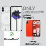 kelpuj TPU+PC Shock Proof Clear Protective Back Cover Case for Nothing Phone 1 5G - Airedge Technology | 360 Degree Camera Protection | Transparent Hybrid Back Case Mobile Cover - Black - Image 2