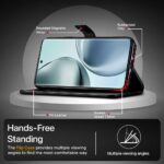 Shock Proof Flip Cover Back Case for Realme 14 Pro Plus 5G | Magnetic Wallet Leather Case with Stand - Image 8