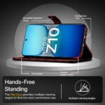 Shock Proof Flip Cover Back Case for Iqoo Z10 5G | Magnetic Wallet Leather Case with Stand - Image 8