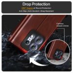 Shock Proof Flip Cover Back Case for Motorola Moto Edge 50 Pro | Magnetic Wallet Leather Case with Stand - Image 8