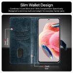 Shock Proof Flip Cover Back Case for Xiaomi Redmi Note 12 4G | Magnetic Wallet Leather Case with Stand - Image 4